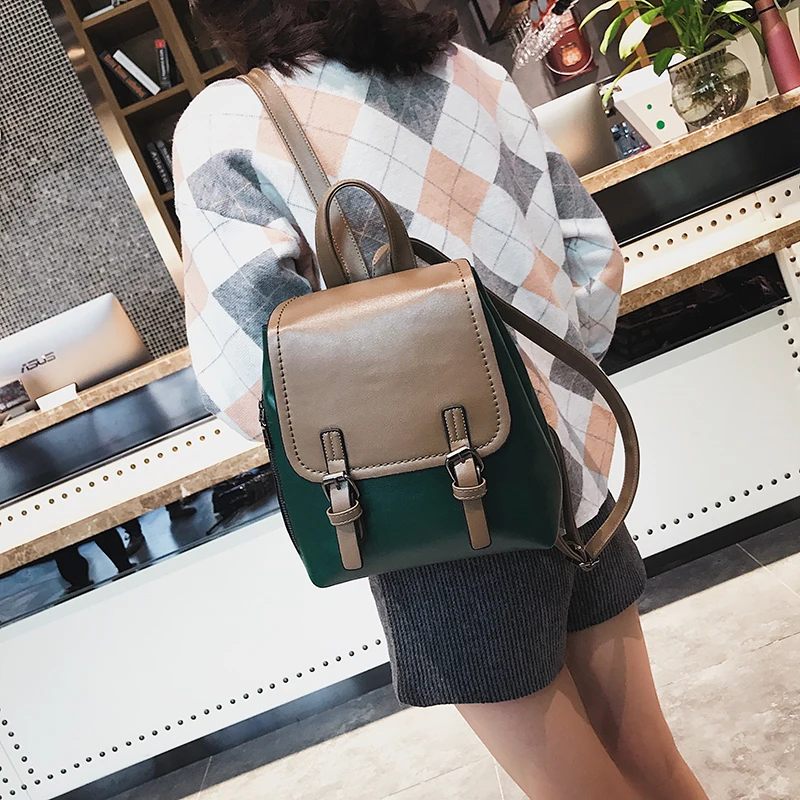 2018 Hot Fashion Women Backpack PU Leather Bag for Teenager Girls Women Backpack School Bags Top-handle Ladies Backpack Mochilas (27)