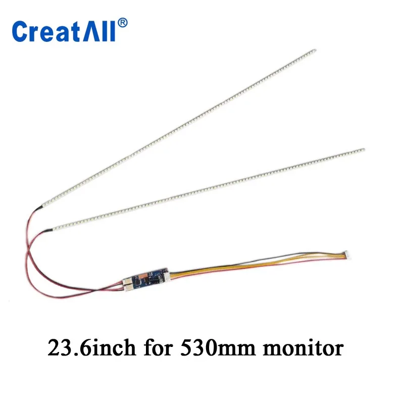 

2set/lot 23.6''inch Adjustable brightness led backlight strip kit,Update ccfl lcd screen panel monitor to led backlight 530mm