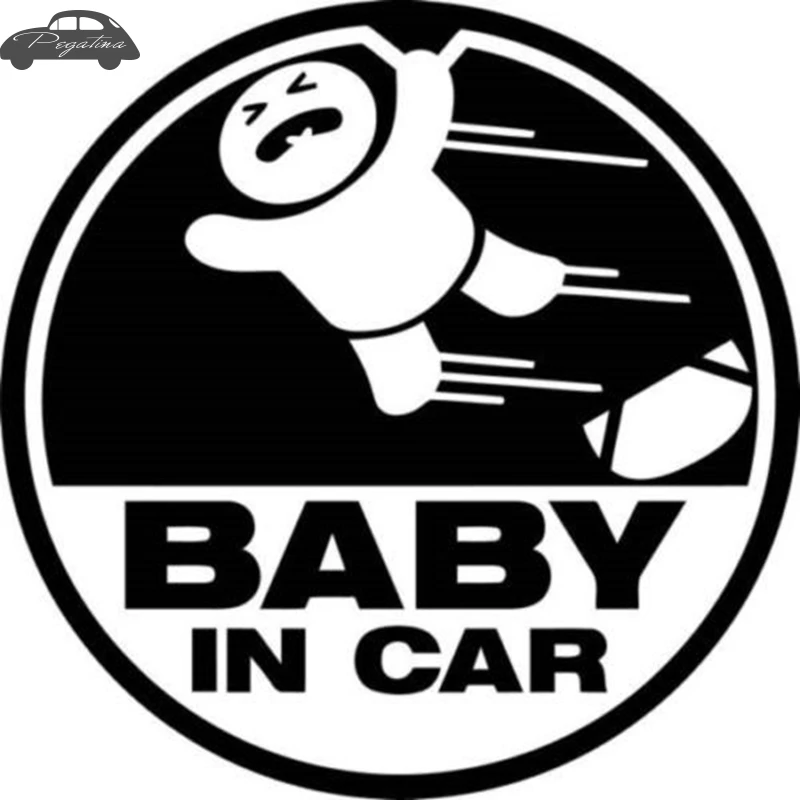 Pegatina Baby In Car Waving Baby on Board Safety Sign Cute Car Decal Vinyl Sticker