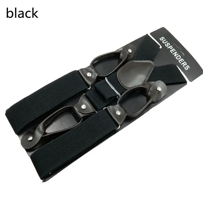 black pant suspender for men