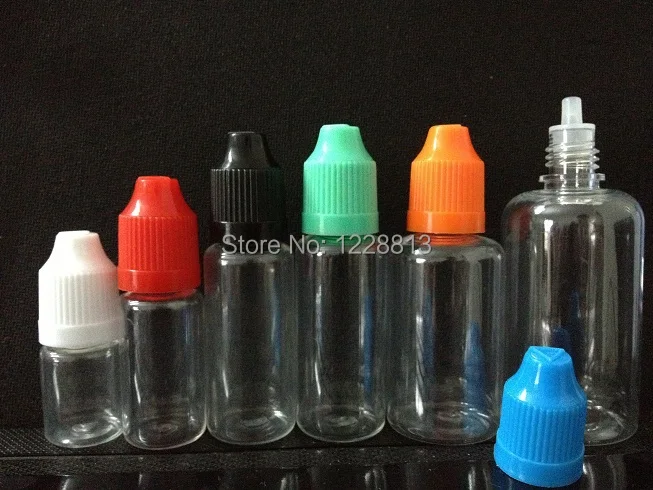 

100 pcs Clear PET Bottle With Caps 10ml Dropper Bottles Plastic Eye Dropper Bottles CHILD PROOF