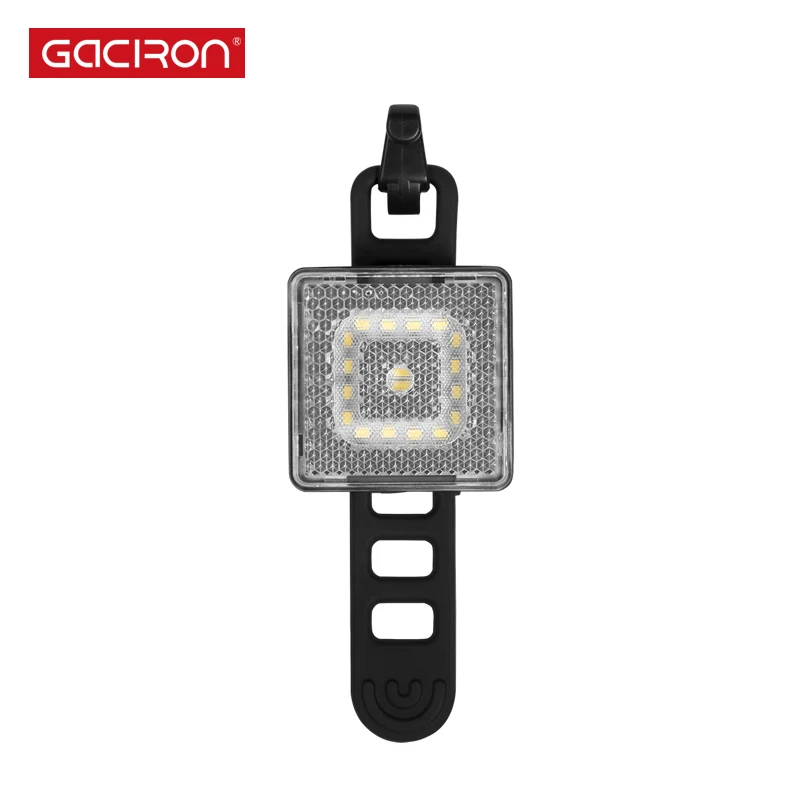 Best GACIRON Bicycle Warning Front Light 80Lumen W08F-80 LED Lamp Bicycle Light USB Rechargeable IPX6 Waterproof Bike Accessories 1