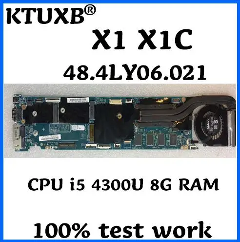 

LMQ-1 MB 12292-2 48.4LY06.021 for Lenovo thinkpad X1 carbono X1C laptop motherboard 00HN767 CPU i5 4300U 8G 100% test work