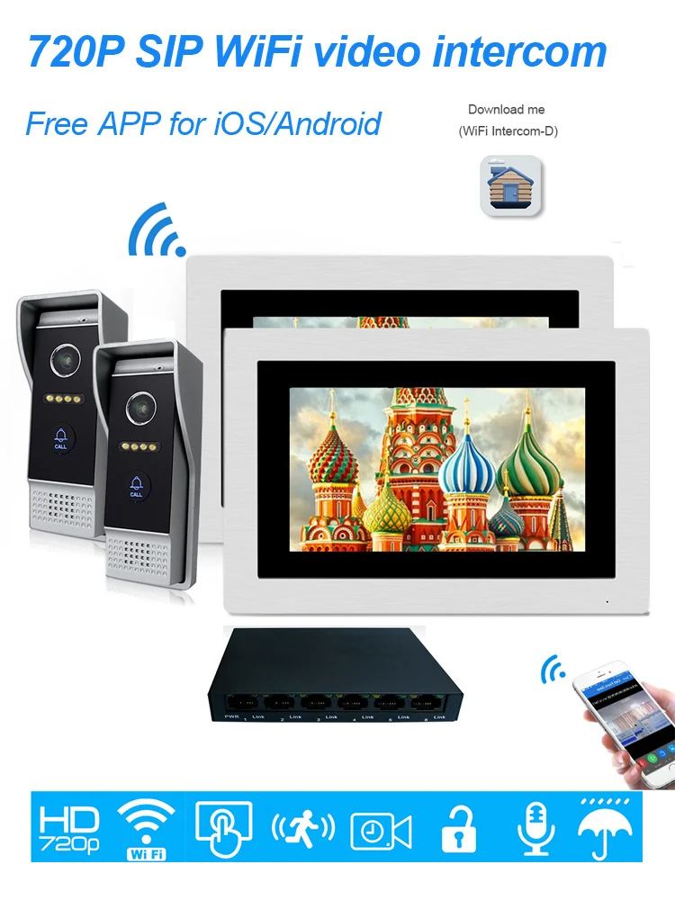 villa video door phone intercom 2-2