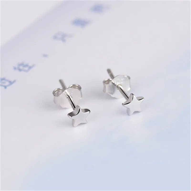 Женские серьги гвоздики из серебра 925 пробы с подвеской|stud earrings|star stud earringsstud earrings