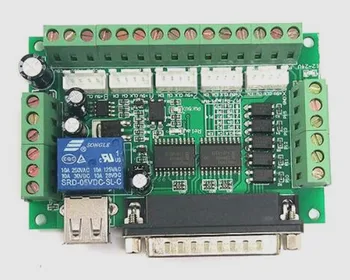 

Free Shipping!!! MACH3 Engraving Machine / 5-Axis Stepper Motor Driver Interface / with Optocoupler Isolation