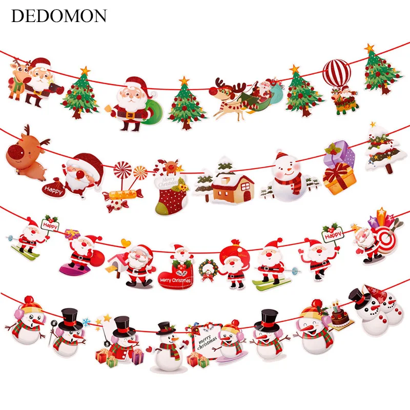 

Baby Bedroom 2018 Christmas Banner Decorations Kids Tent Room Bumpers Decor Accessory Wall Hanging Infant Baby Crib Ornaments
