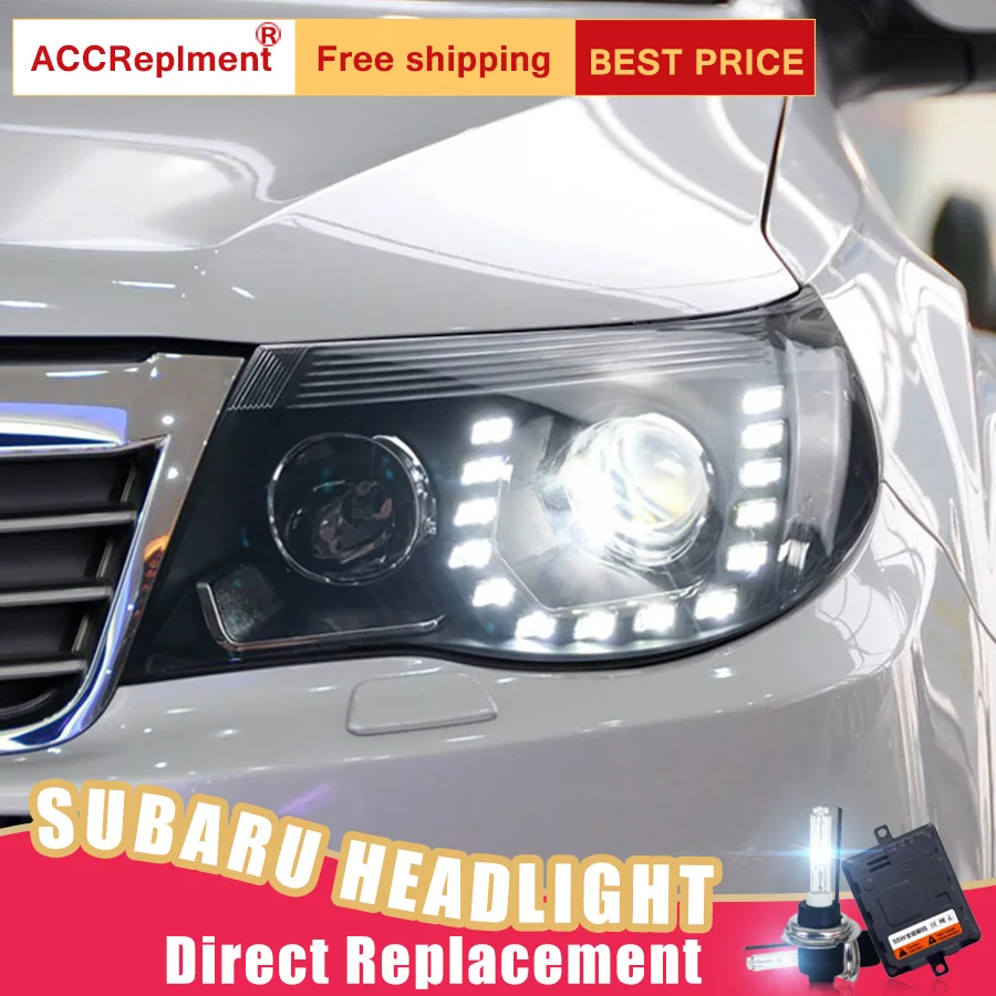 2pcs Led Headlights For Subaru Forester 2009 2017 Car Lights 2pcs Led Headlights For Subaru Forester 2009 2017 Car Lights Angel Eyes Xenon Hid Kit Fog Daytime Running In Light Embly From