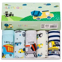 5 шт./лот, детское нижнее белье трусы для мальчиков из органического хлопка, трусы для мальчиков с мультяшным автомобилем, Детские подростковые трусы Majtki, От 2 до 14 лет