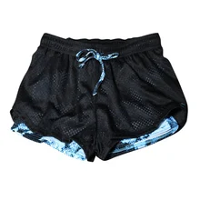 Женские быстросохнущие фитнес-Шорты Для Бега Спортзала спортивные шорты для женщин сексуальные спортивные шорты сетчатые дышащие шорты