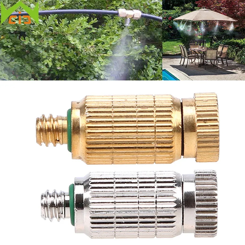 WCIC 5PCS High Pressure Brass Sprayer Water Misting Nozzle Garden