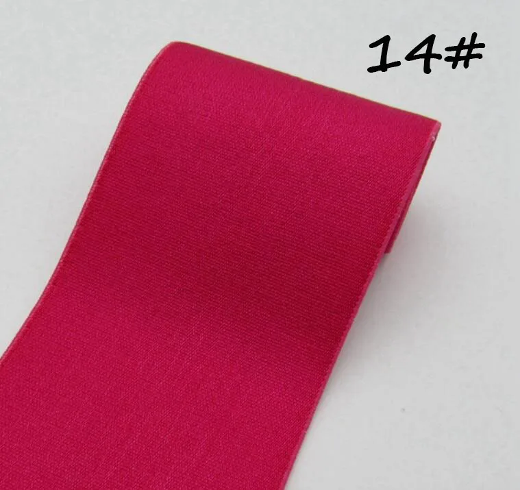 Высококачественная ультратонкая мягкая гладкая шелковистая эластичная лента для брюк, ширина 50 мм, юбка, край платья, аксессуары для украшения S0155L - Цвет: NO14 dark hot pink