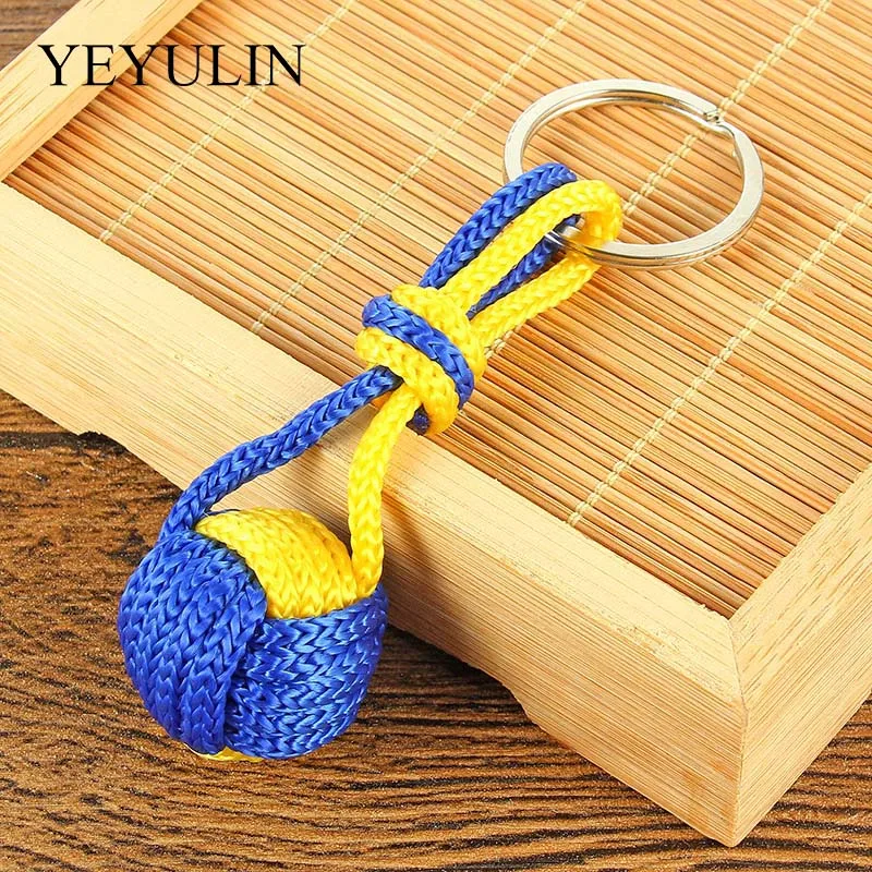 

3pcs Paracord Keychain Lanyard Fist Knot High Strength Parachute Cord Self-defense Emergency Survival Tool Key Ring
