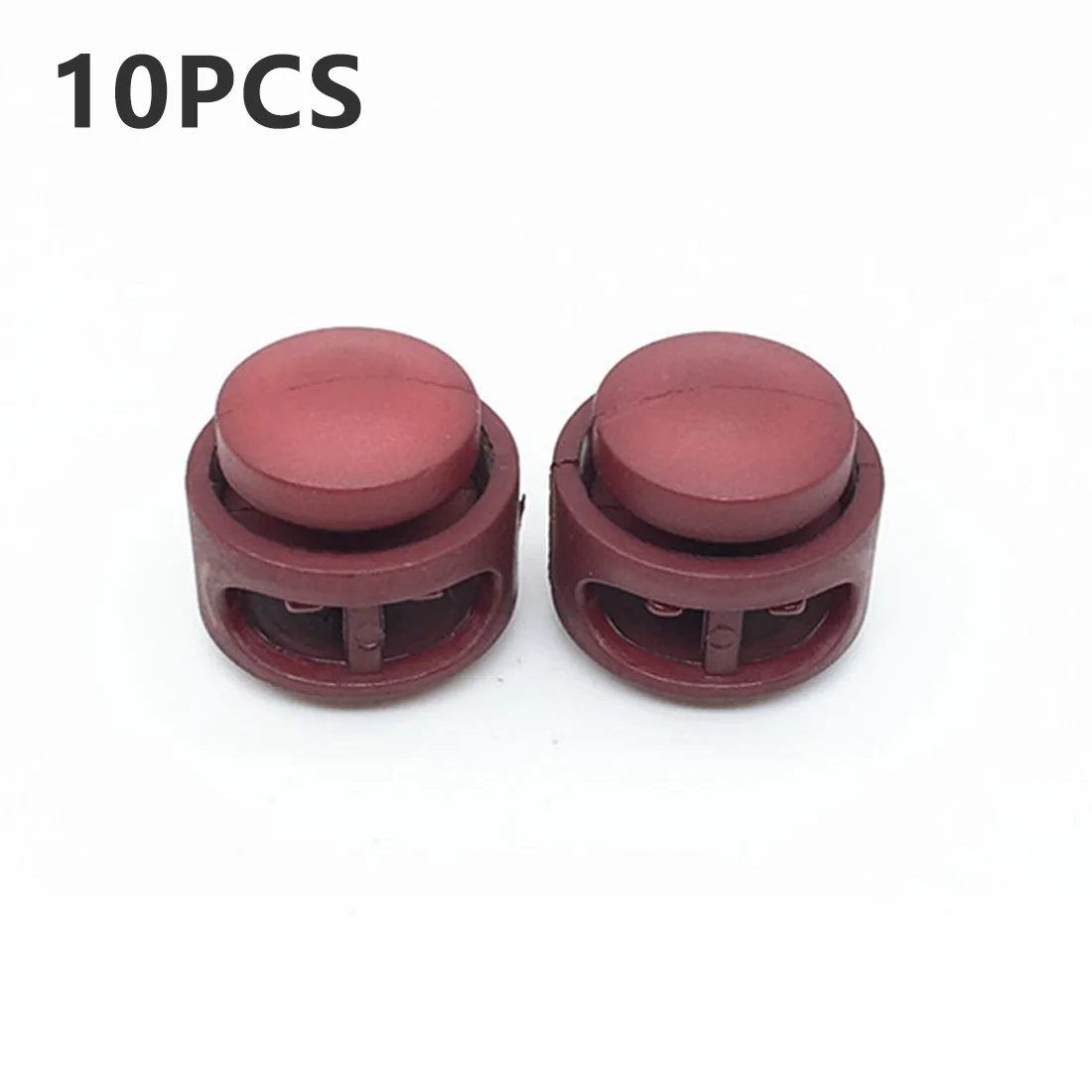 Dark Red 10 шт. 11x17 мм многоцветные фиксаторы шнура зажим 2 отверстия тумблер фиксатор шнурка шнур сумка Запчасти Аксессуары - Цвет: Dark Red