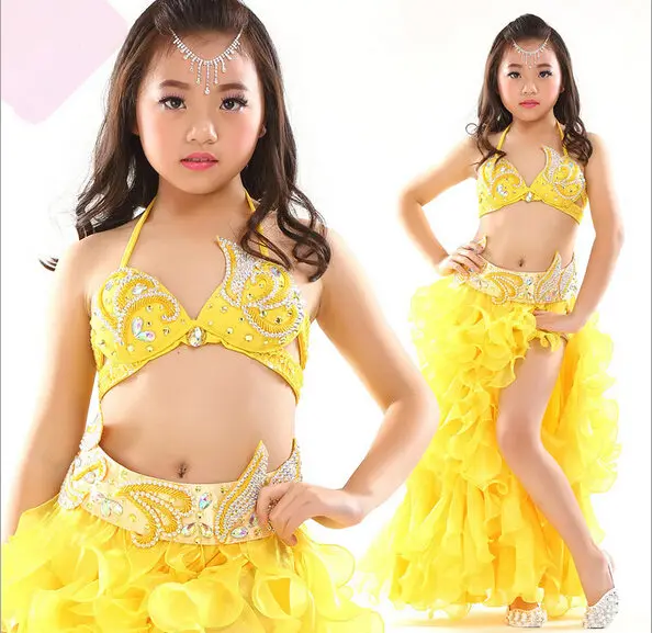 2018 Kids Stage Performance Belly Dancing Clothes 3-piece Oriental