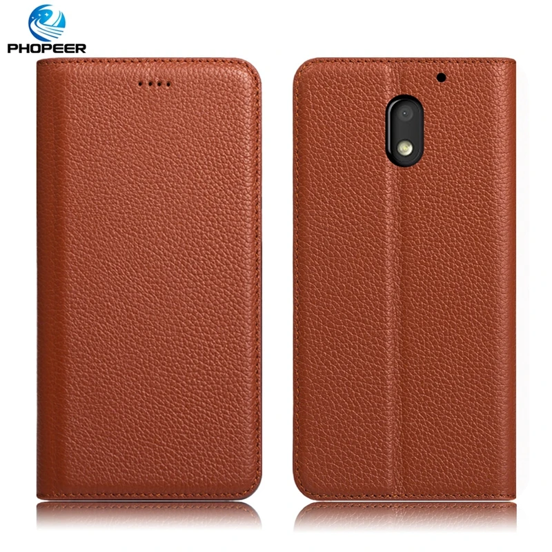 Original PHOPEER Genuine Leather Case For Motorola Moto E3 XT1700 Phone