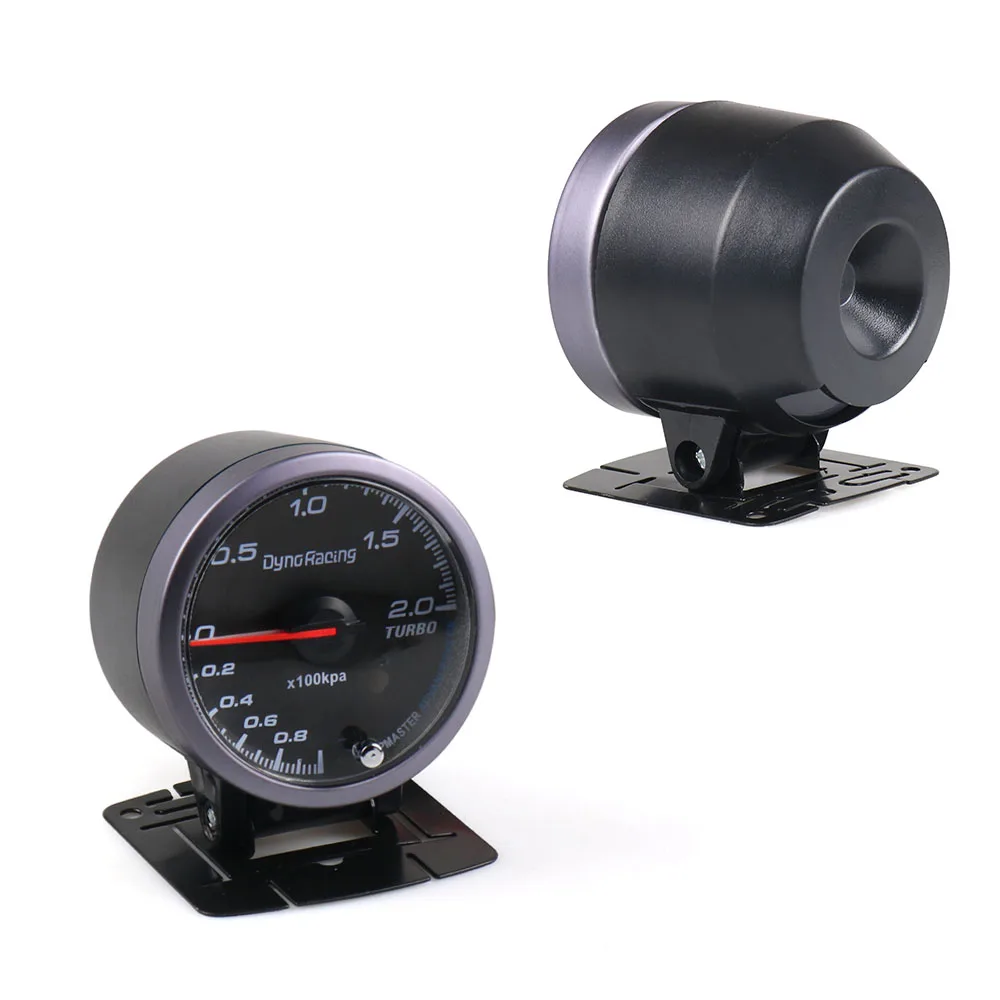 Dynoracing 60 мм черный Автомобильный турбо Boost gauge 2 бар с белым и янтарным освещением