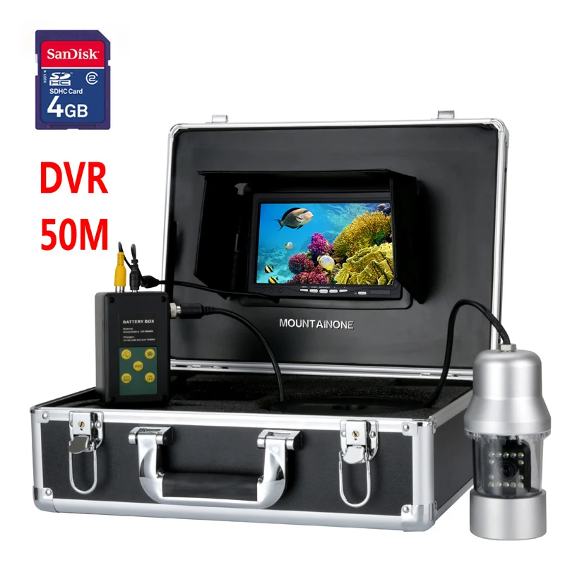 

GAMWATER HD SONY CCD Underwater Fishing Camera 0-360 Degree View, Remote Control, 7 Inch LCD Monitor, 14x White Lights 20M 50M
