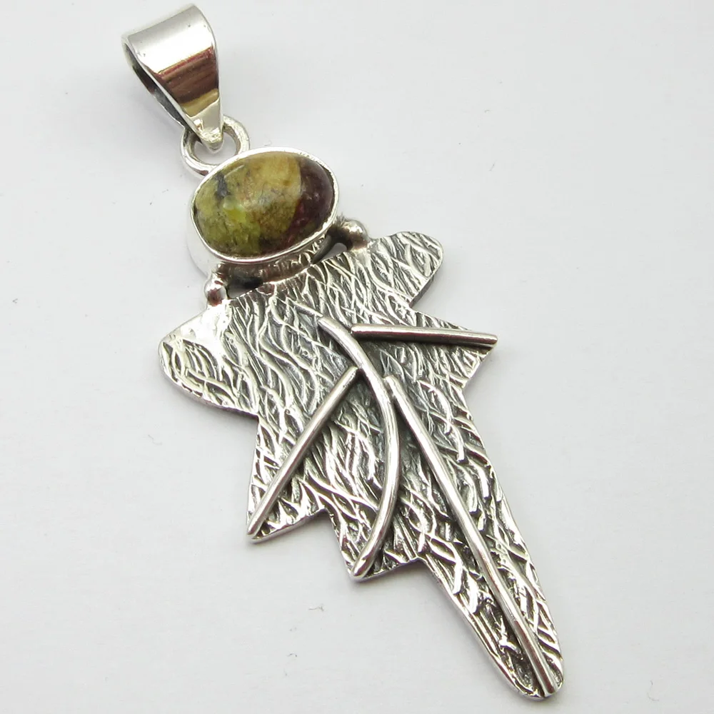 

Solid Silver MOHAVE STICHTITE FASHION Pendant 1.7" ! Discount Jewelry