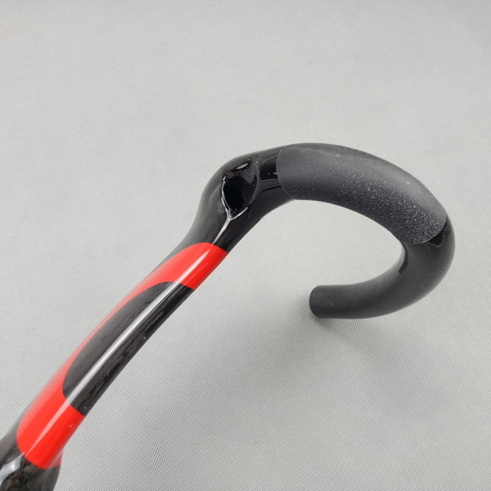 Manillar Carbono Carretera Guidao Speed Carbono Carbon Road Handlebar Red Bicycle Bent Bar 31.8mm 400/420/440mm Bicycle Parts bicycle accessories bicycle handlebar