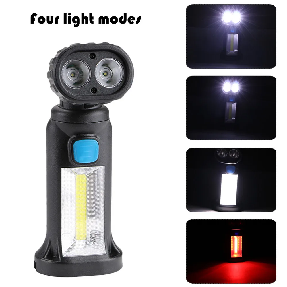 

2in1 COB LED Magnetic Camping Work Inspection Lights Hand Torch Lamp With Hook led flashlight linternas led de alta potencia