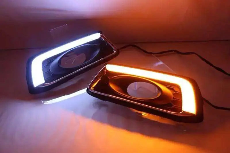 

LED DRL daytime running light driving lamp for honda mobilio with yellow turn signals, top quality