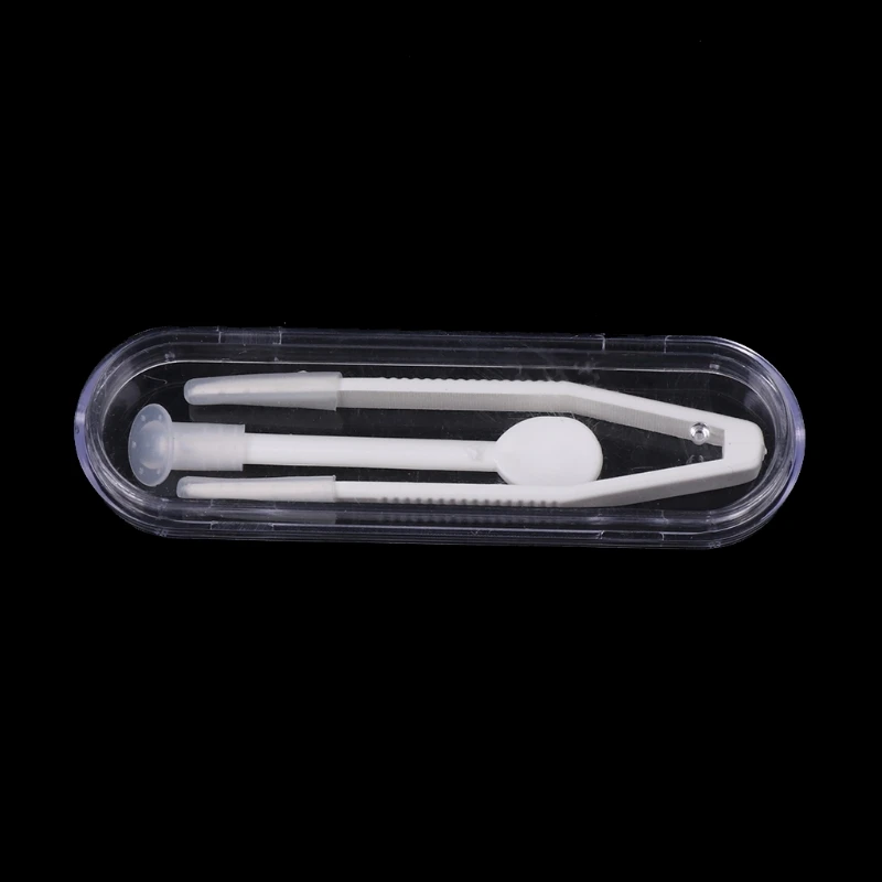 

2018 Hot Set Of Lens Suction Cup Tweezers Insert Remover Contact Stick Tool Case Plastic A17_40