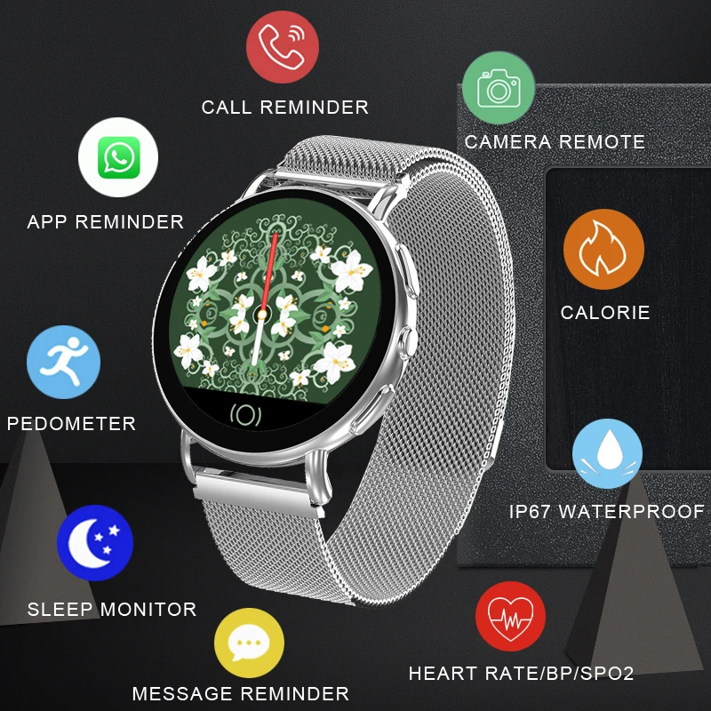 Toleda T7 activity tracker watch measure blood pressure waterproof heart and oxygen monitor smart watches 2019