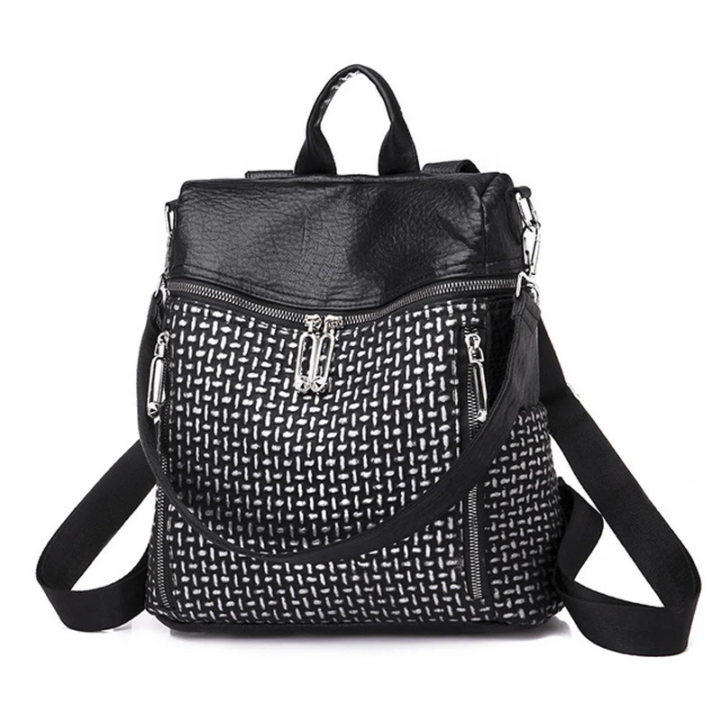 

Sac A Dos Femme Vintage Metal Elephant Pattern Female Backpack High Quality Pu Leather Backpack For Teenager Girls School Bags