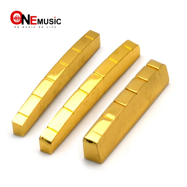 6 String Brass Gold Plated Electric Guitar Nut for Electric Guitar 42MM