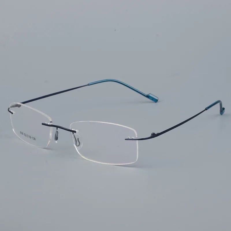 Titanium Alloy Rimless Glasses Frame Men Ultralight Prescription Myopia Optical Eyeglasses Male Frameless Eyewear 6 color eyeglass frames myopia glasses optical glasses
