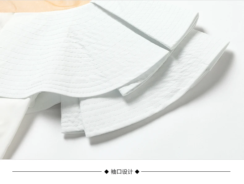 V Neck Mesh Stitching Blouses (24)