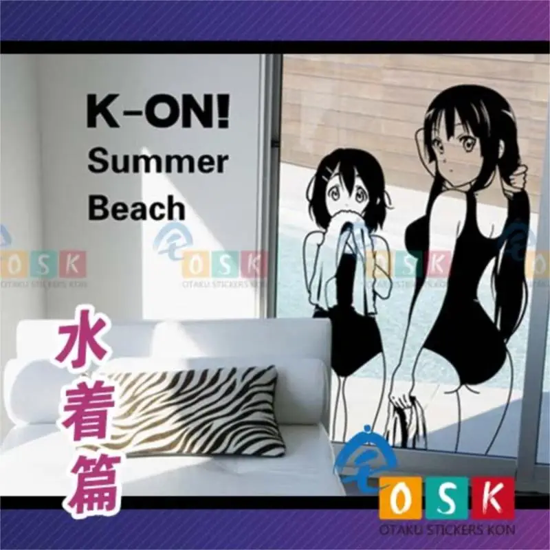 Light tone girl Pyeongtaek wall stickers Akiyama water version of the animation decorative stickers