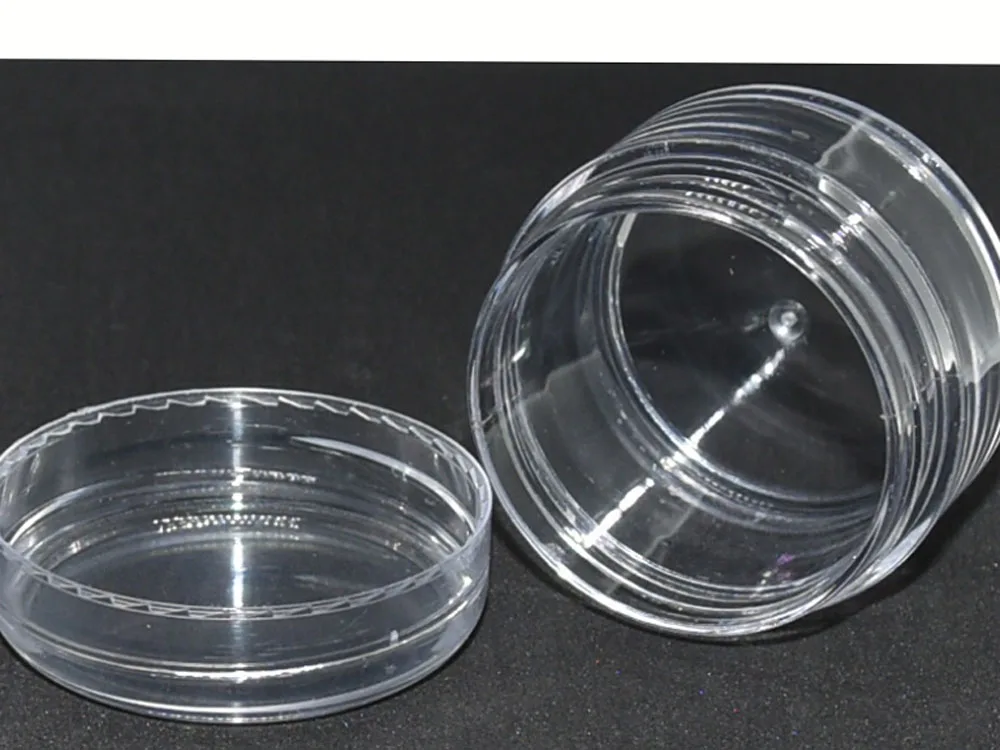 

20g Clear Round sample Cream Bottle Jars container , Mini plastic container for nail art storage 20ml DIY PS plastic bottles 5PC