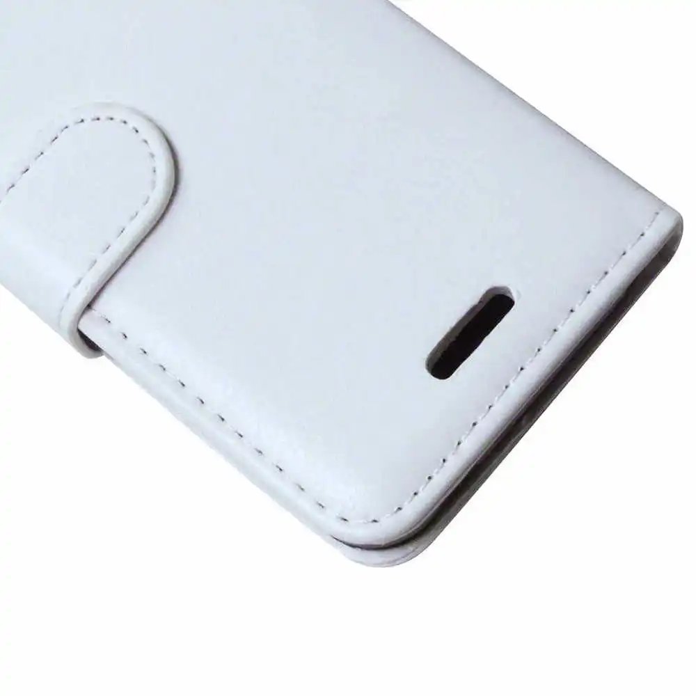 Для LG G2 D801 D802 чехол однотонные кожаные чехлы Модный чехол-подставка с карманом для карт кошелек с фоторамкой флип-чехол для телефона - Цвет: White