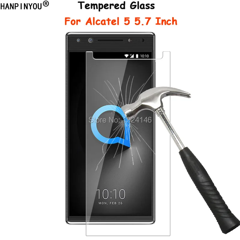 

For Alcatel 5 5086A 5086D 5086Y Clear Tempered Glass Screen Protector Ultra Thin Explosion-proof Protective Film + Clean Kit