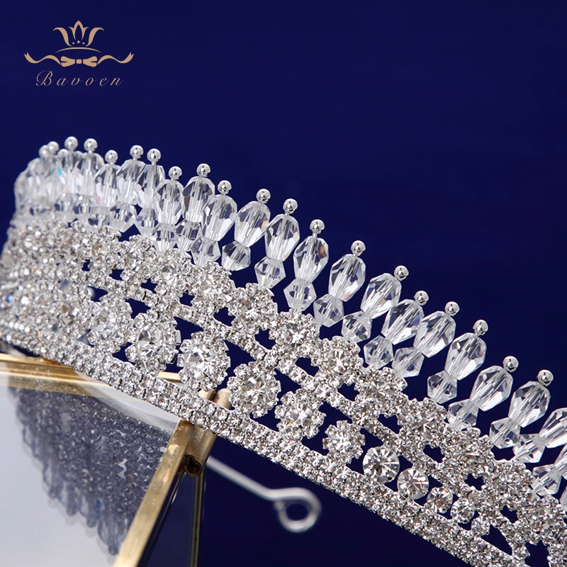 Sparkling Brides Crystal Tiaras Crowns Headpieces Plated Crystal Wedding Hair Accessories Prom Hair Jewelry