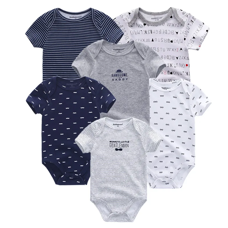 

6 PCS/lot Baby rompers 100% Cotton Infant Body Short Sleeve Clothing baby Jumpsuit Cartoon ropa bebe Baby Boy Girl clothes