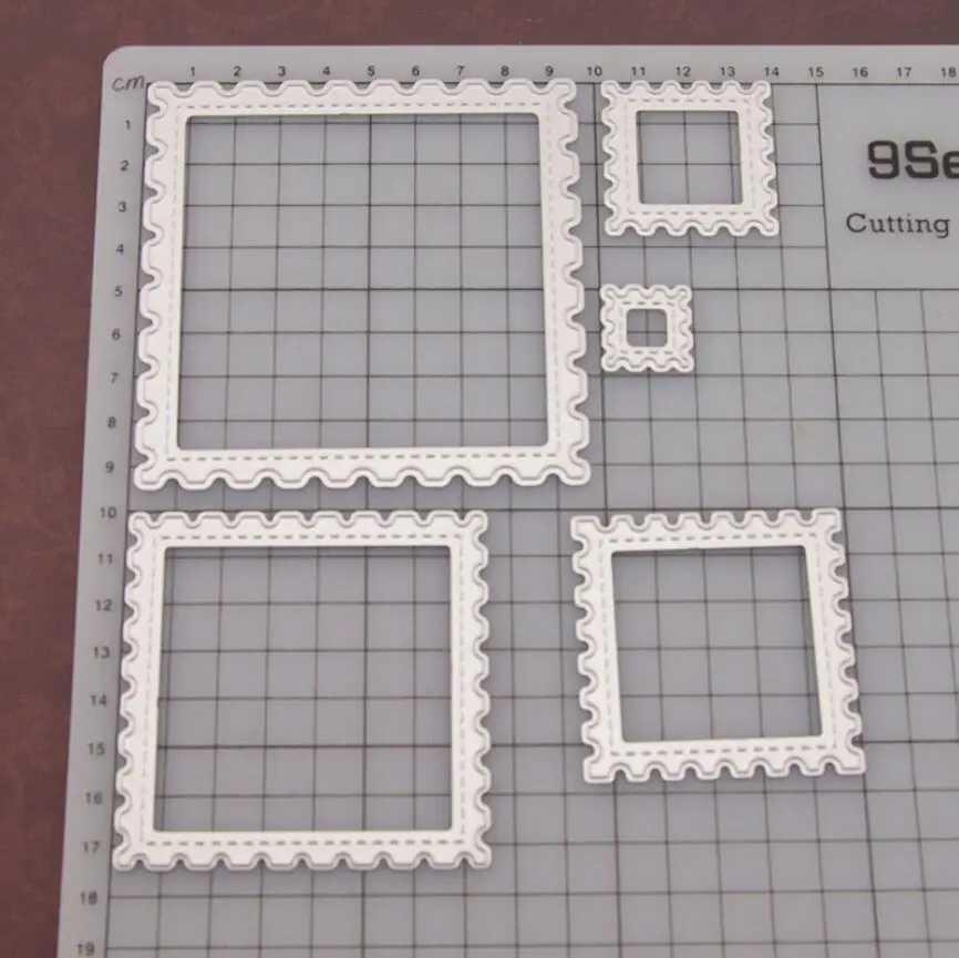 Прямоугольные/квадратные металлические зубчатые рамки штамп для скрапбукинга режущие штампы металлические трафареты для декоративное тиснение
