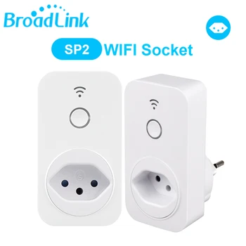 

Broadlink Smart Home WiFi Switch Smart Socket Work with Alexa Google Home SP2 ZA IN BR UK AU EU Plug APP Remote Control