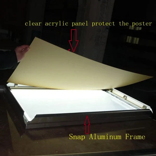 black aluminum profile ultra slim led backlit menu board outdoor