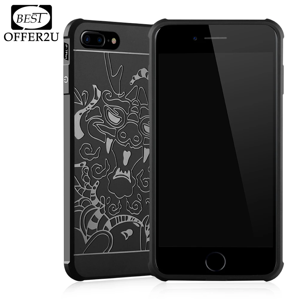 Ultra thin Silicone Case explosion proof 3D Carved Dragon Phone Back