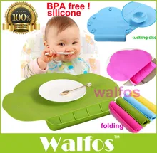 2016 qualité alimentaire Bébé Tapis de Table Imperméable Silicone Pad Tapis Infantile Minuscule Salle À Manger Portable Napperon pour Bébé Biberon bébé napperon