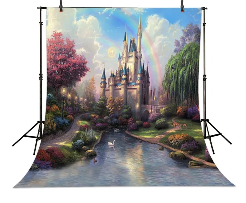 

Castle Creek Cartoon Backgrounds High-grade Vinyl cloth Computer printed children photo backdrop