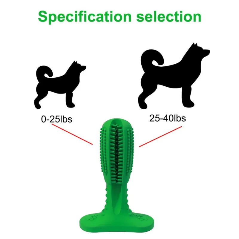 

New Pets Dog Toothbrush Green Effective Brushing Stick Tooth Cleaning Toothbrush Oral Care For Dogs