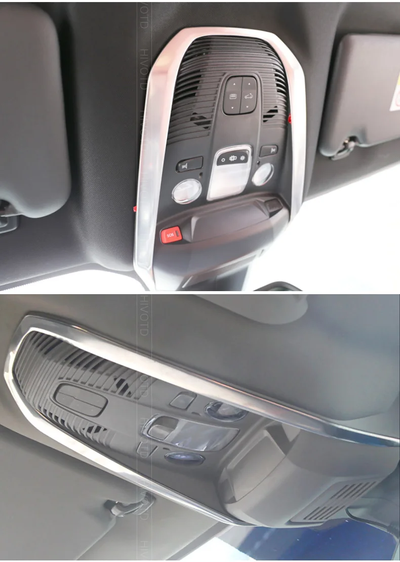 Hivotd для peugeot 3008 GT/5008 GT- из нержавеющей стали, светильник для чтения спереди и сзади, декоративная рамка, аксессуары
