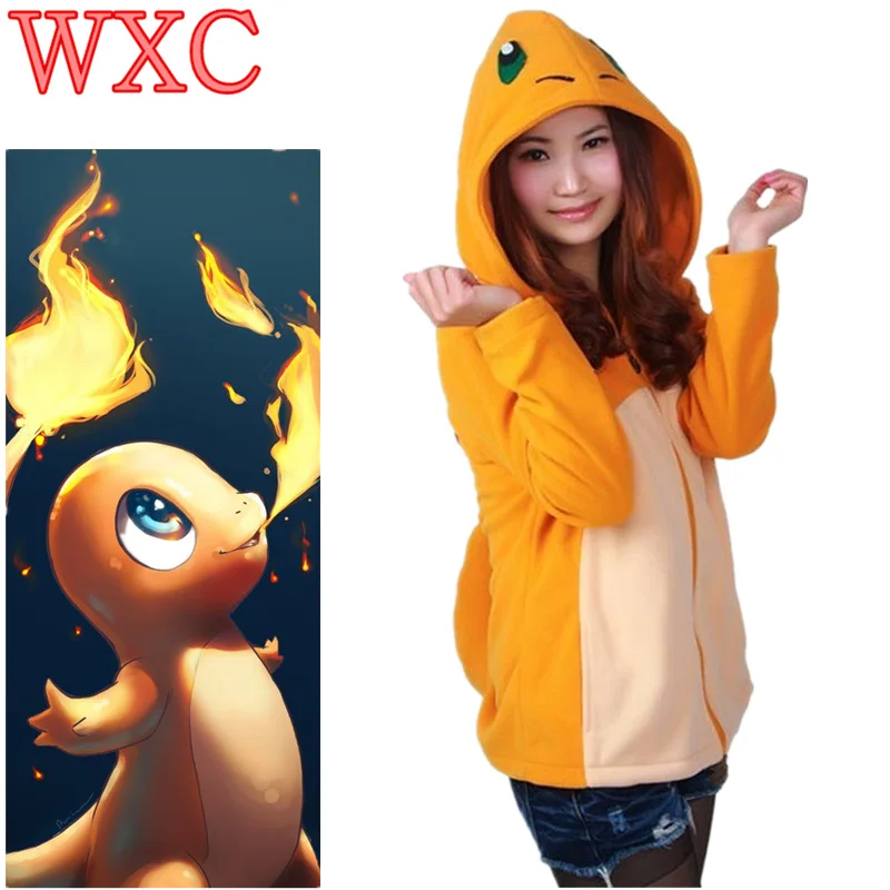 Charmander Hoodie With Tail font b Women b font Jacket Fleece Umbreon Charmander font b Cosplay