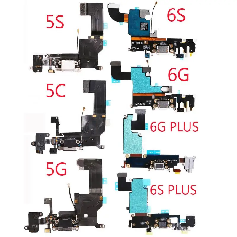 10 шт./лот, зарядный гибкий кабель для iPhone 5, 5S, 6, 6 S, 7 PLUS, "USB зарядное устройство, порт, док-станция, разъем с микрофоном, гибкий кабель