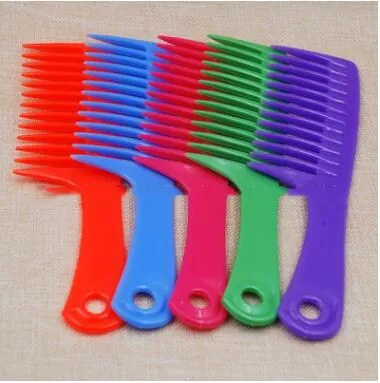 

10pcs/lot Wide tooth antistatic plastic hair comb hair brush large big tooth hair curl
