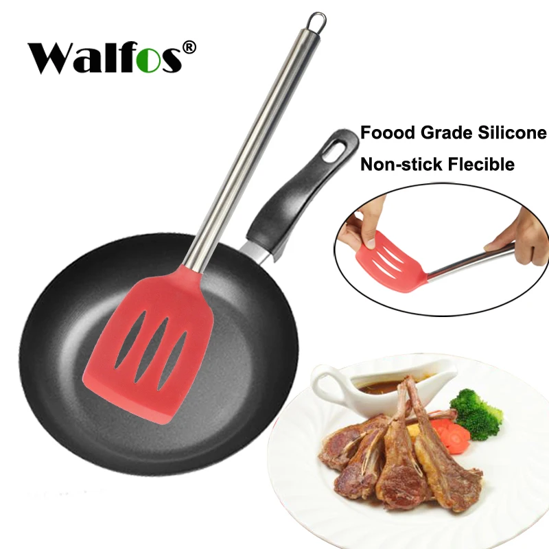 2021 New 1 Pcs Nonstick Stainless Steel Kitchen Cooking Slotted Turner Spatula Egg Frying Pan